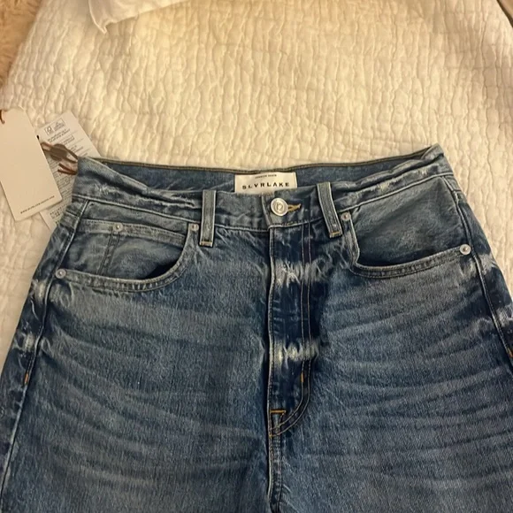 NWT SLVRLAKE denim high rise size 27 Beatnik style Salton Sea color - Picture 8 of 10